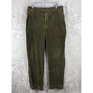Vintage Polo Ralph Lauren Corduroy‎ Green Pants Mens 36x34 (fits 34x30) Cotton